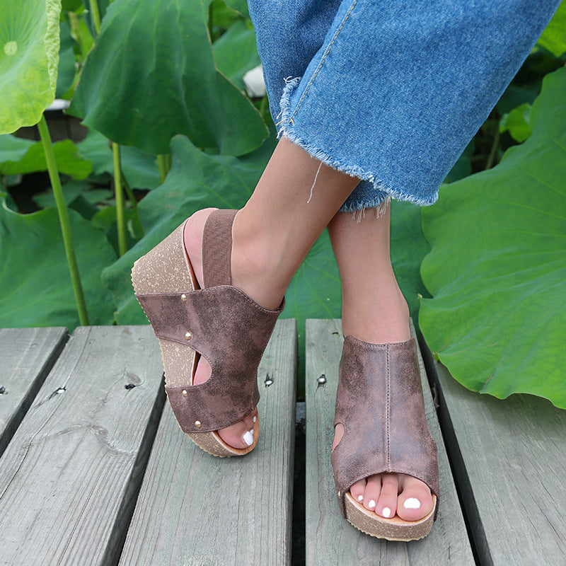 Fish Mouth Handmade Retro Sandals