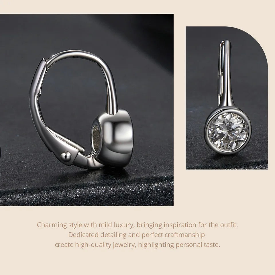 1CT Moissanite Drop Dangle Earrings 925 Sterling Silver Wedding Bridal Gift