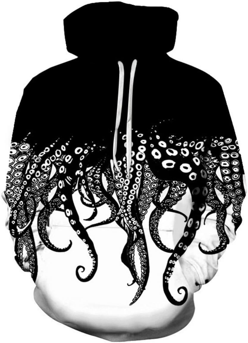 2025 new graffiti painting 3D digital printing hoodie, trendy men's sweater