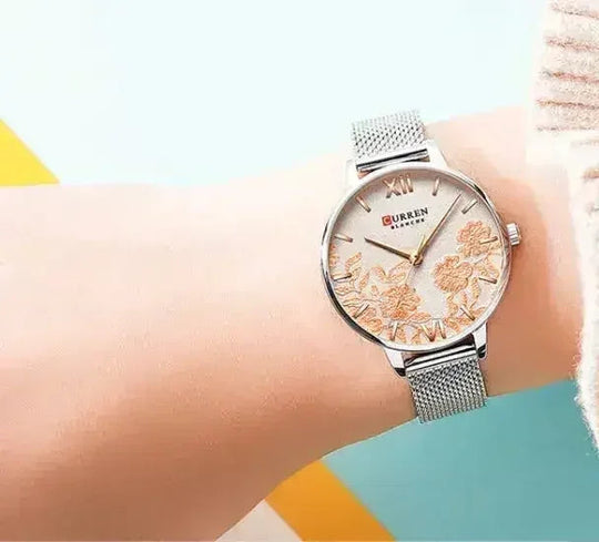 FUCHSIA Curren Watch – 32mm Romantic Timepiece | Japan Movement