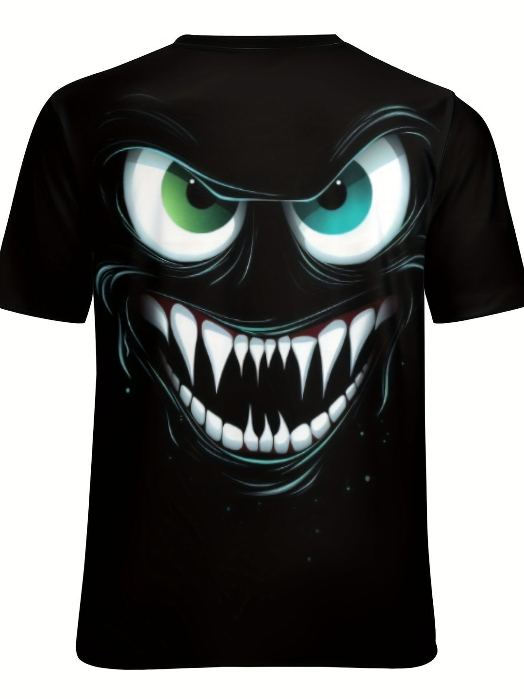 3D Evil Smile T-Shirt for Men – Streetwear Graphic Short Sleeve Tee