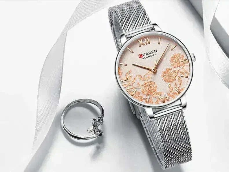 FUCHSIA Curren Watch – 32mm Romantic Timepiece | Japan Movement