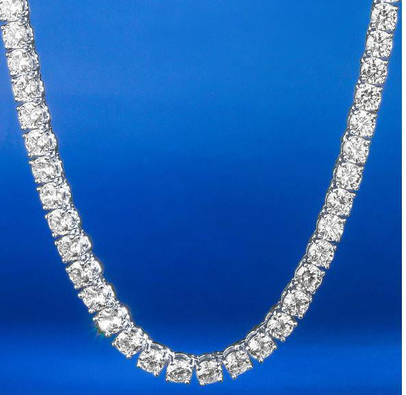 3MM CZ Tennis Choker Necklace Prong Set Sparkling Chain