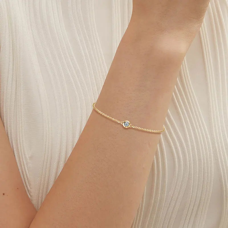 3mm Moissanite Jewelry Set 925 Sterling Silver Necklace Bracelet Stud Earrings