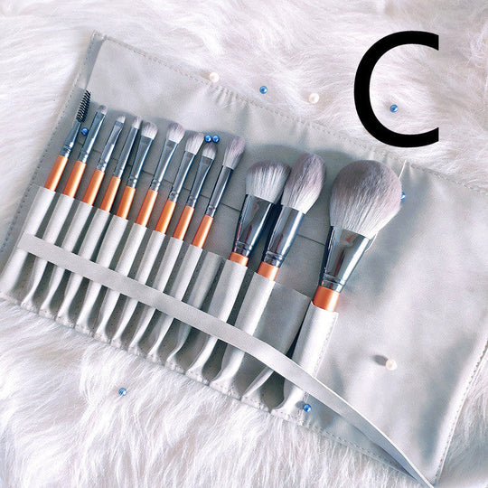 12 Makeup Brushes Loose Powder Eyeshadow Contouring Brush Set