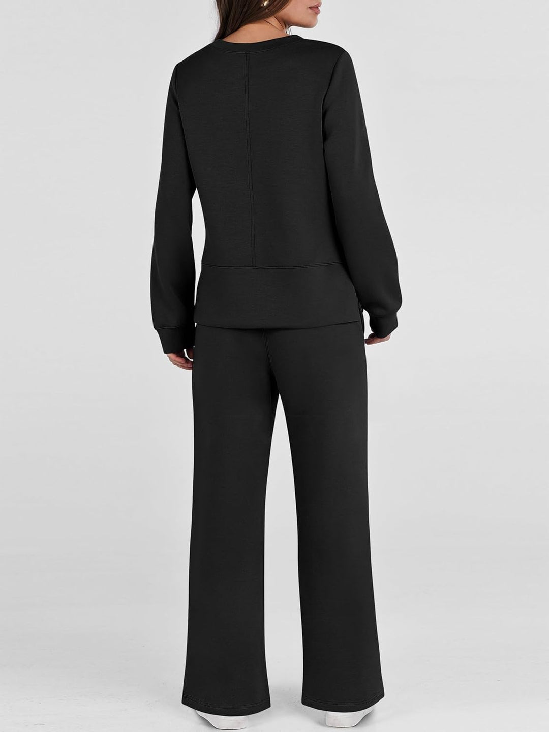 ANRABESS Women's 2 Piece Lounge Sets Casual Travel Outfits Wide Leg Tracksuit Sweatsuits Matching Set 2025 Fall Clothes