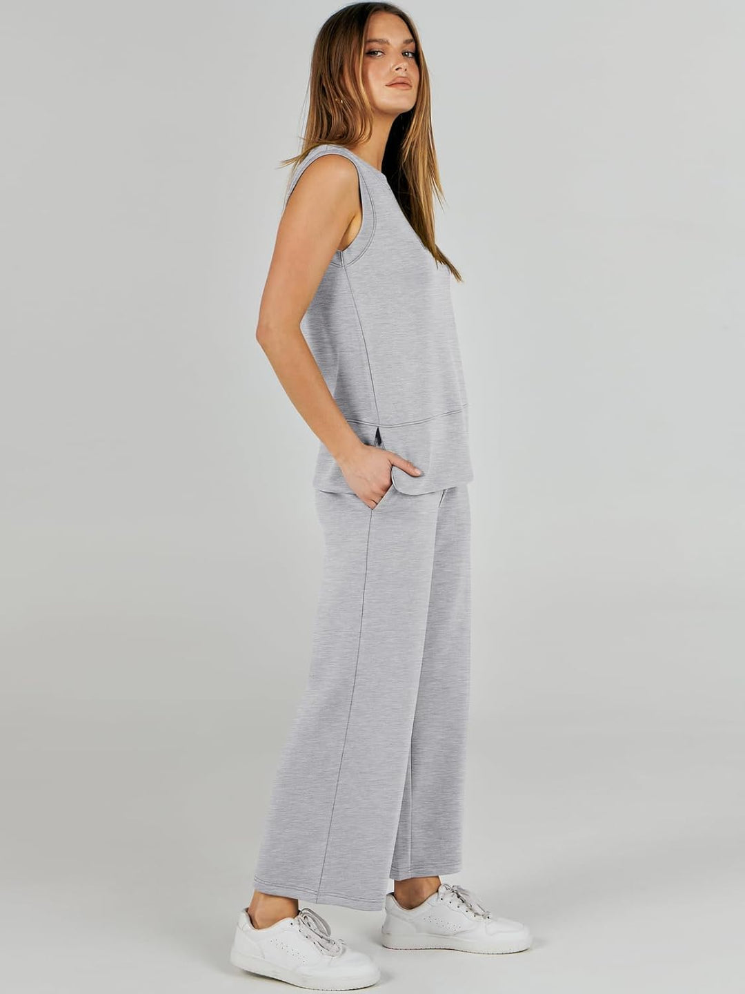 ANRABESS Women's 2 Piece Outfits 2025 Summer Beach Vacation Clothes Fall Travel Casual Lounge Matching Sets Sweatsuits