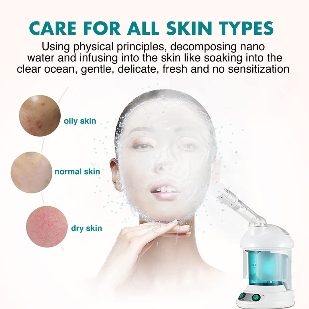 DENFANY Hair Steamer, 2 in 1 Hair and Face Steamer for Natural Hair with UV Ozone, Face Steamer Hair Humidifier Moisturising Hydration System Sprayer for Personal Care Use at Home and Salon