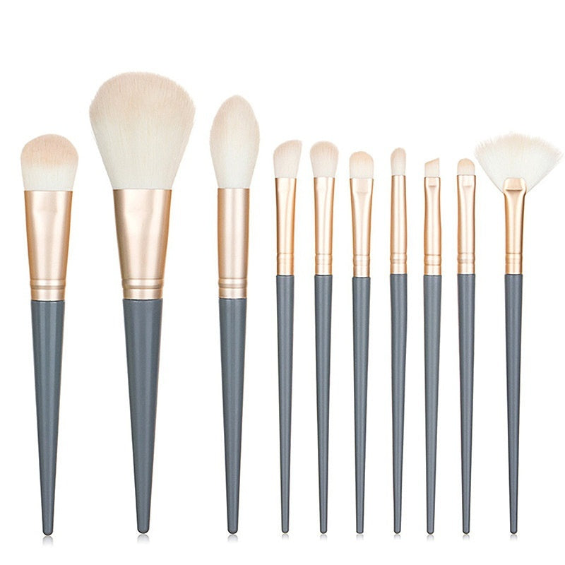 10 Makeup Brushes Suit Foundation Face Powder Eye Shadow Brush Complete Set