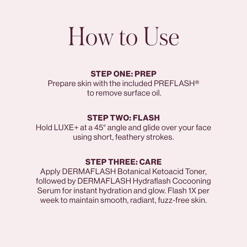 DERMAFLASH LUXE+ Sonic Dermaplaning Tool for Face Peach Fuzz Removal, Anti-Aging and Exfoliation, Stone