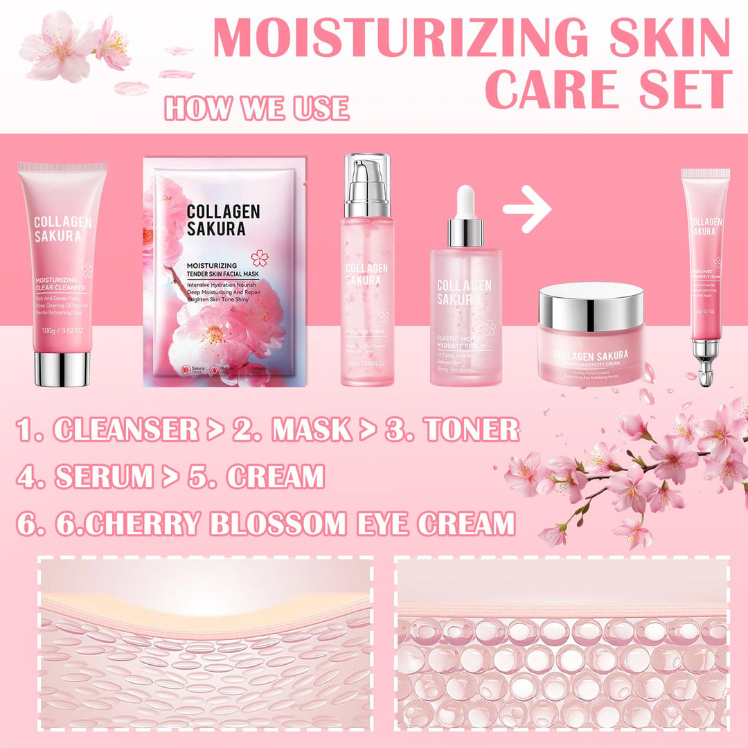 11PCS Turmeric Skincare Set, Skin Care Set with Turmeric Face Wash, Eye Cream, Toner, Facial Cream, Face Serum, Moisturizing Tinted Lip Balm, Under Eye Patches Set with 3 Honey Facial Masks