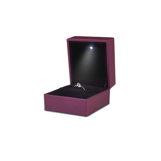 " Elegant LED Light Ring Box: Perfect for Engagement & Wedding Gifts - Keep Your Jewelry Safe & Secure!  & Secure!"