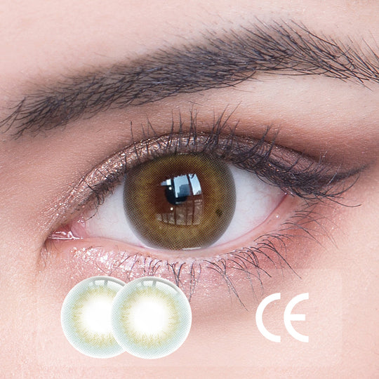1pcs CE  Certificate Colored Contact Lenses For Eyes Natural Color Lenses Women Men Makeup Accessories with Contact Lens Case Gift Green