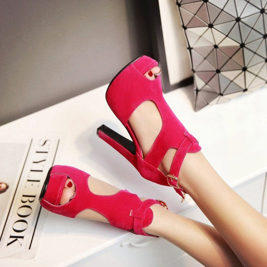 Fish Mouth Heels Roman Women's Stiletto High Heels