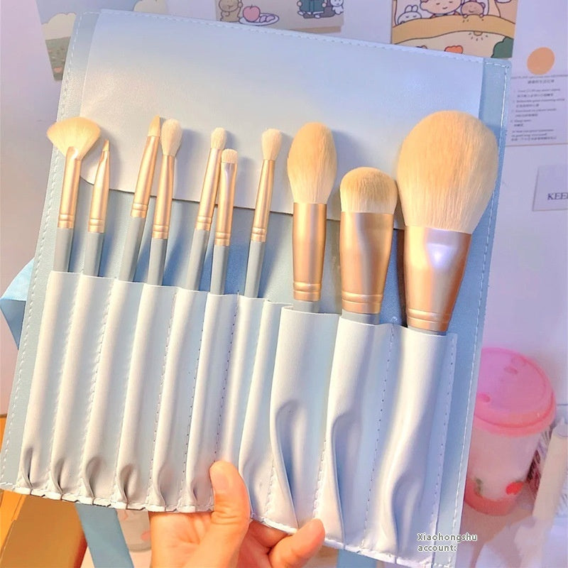 10 Makeup Brushes Suit Foundation Face Powder Eye Shadow Brush Complete Set