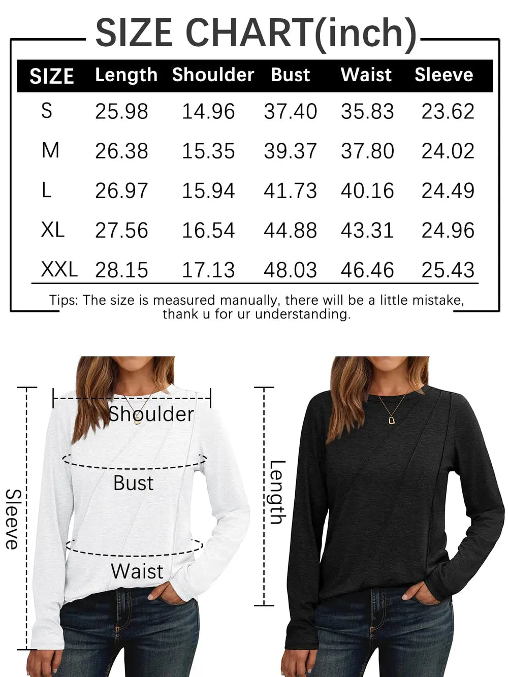 AUTOMET Womens Long Sleeve Shirts Pleated Crew Neck Casual Fall Fashion Tops