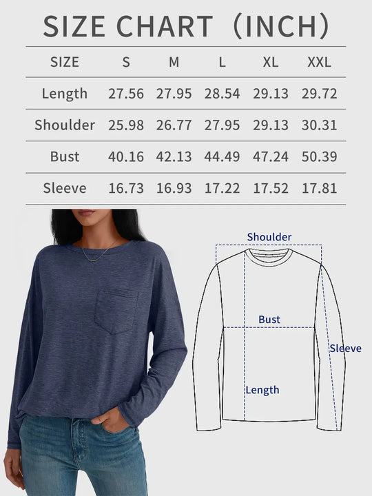 AUTOMET Womens Tops Long Sleeve Shirts Casual Basic Crewneck Oversized Tee Loose Fit