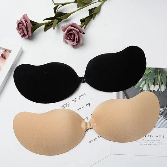 Backless Push Up Bra - Invisible Bra For Women's | Available In Black & Beige