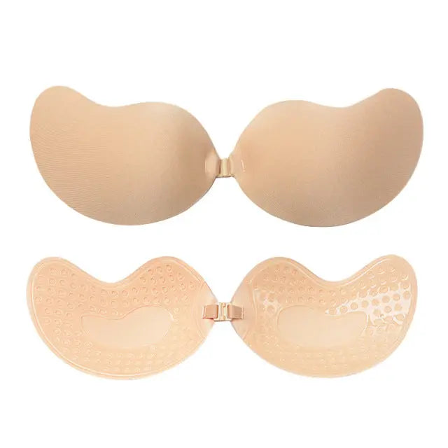 Backless Push Up Bra - Invisible Bra For Women's | Available In Black & Beige
