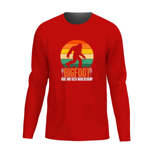 Bigfoot Hide And Seek Men Long Sleeve Shirt