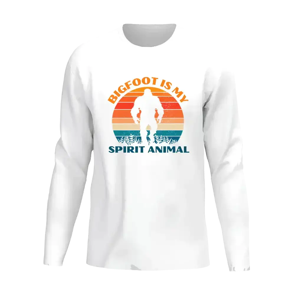 Bigfoot Is My Spirit Animal Men Long Sleeve Shirt