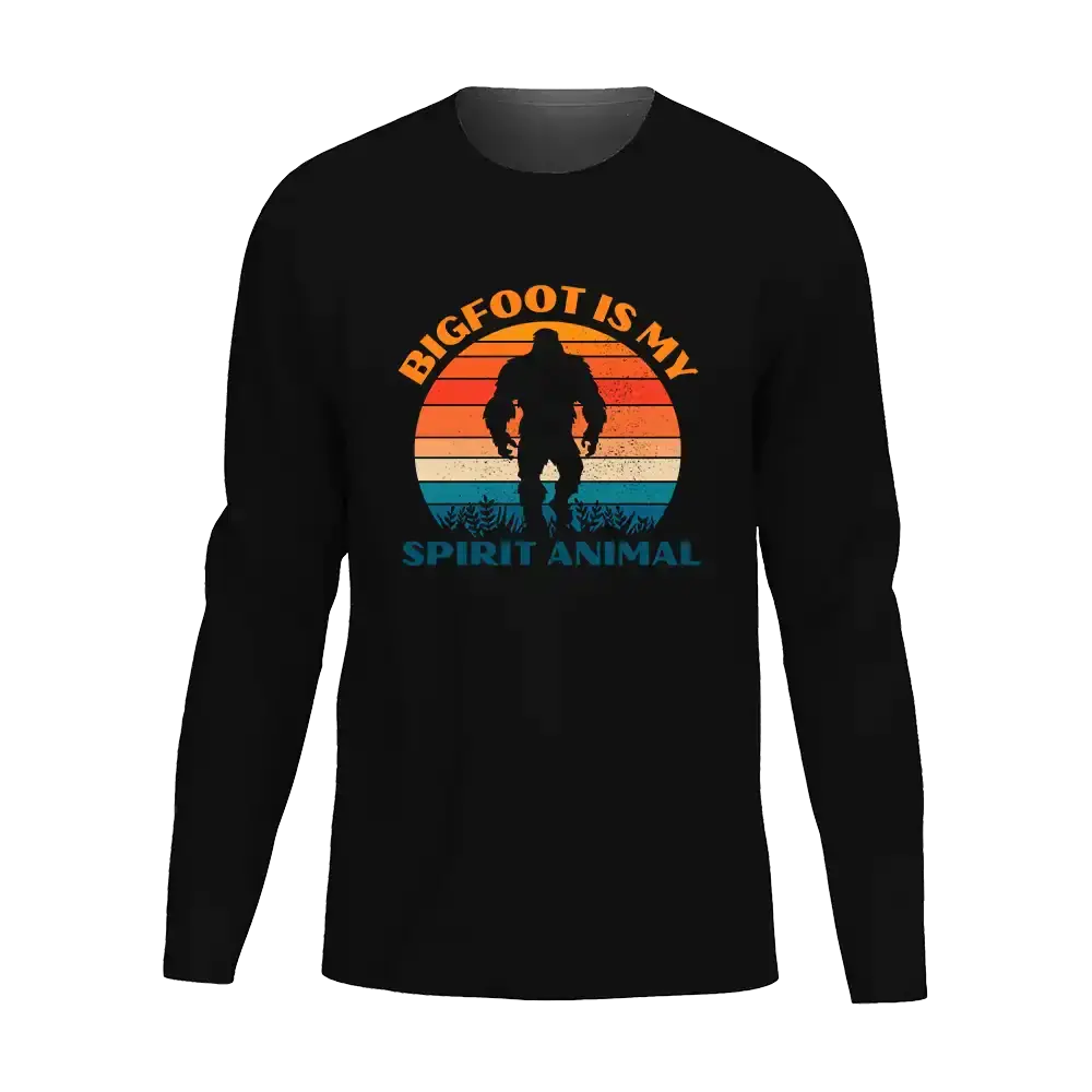 Bigfoot Is My Spirit Animal Men Long Sleeve Shirt