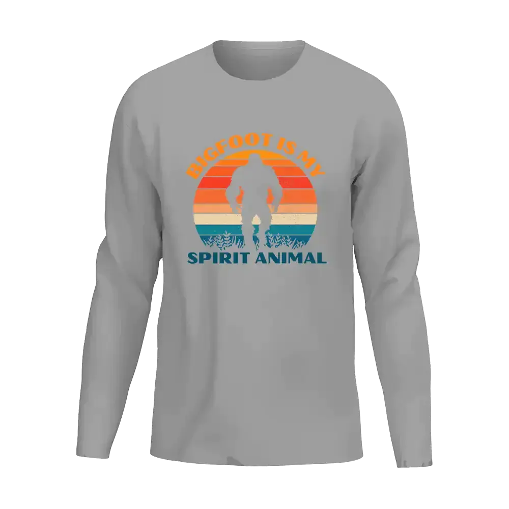 Bigfoot Is My Spirit Animal Men Long Sleeve Shirt