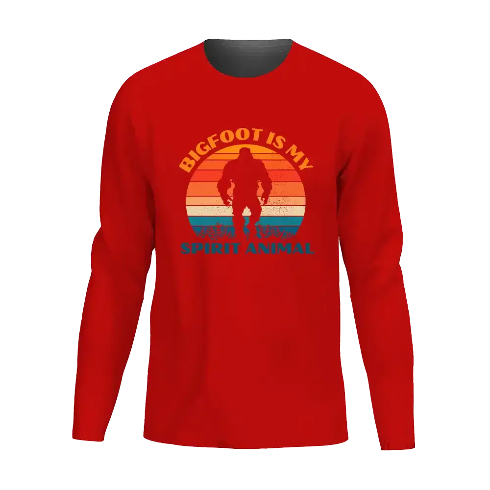 Bigfoot Is My Spirit Animal Men Long Sleeve Shirt