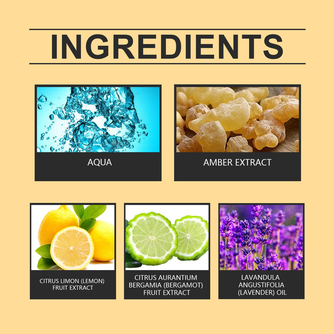 Amber Wood Perfume Spray Fresh Scent Exudes Charm Amber Natural Light Long-Lasting Portable Perfume