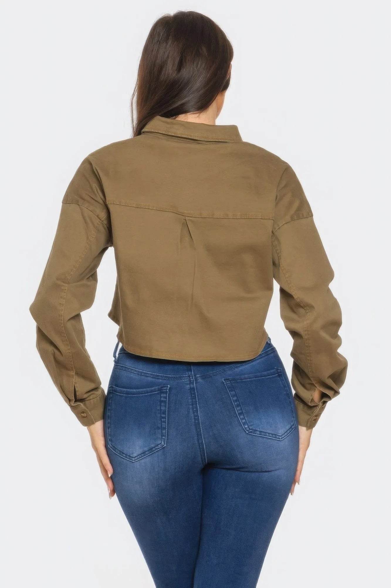 Bling Denim Button Down Shirt | Bona Fide Fashion