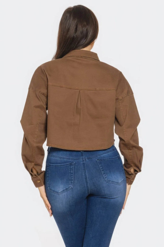 Bling Denim Button Down Shirt | Bona Fide Fashion