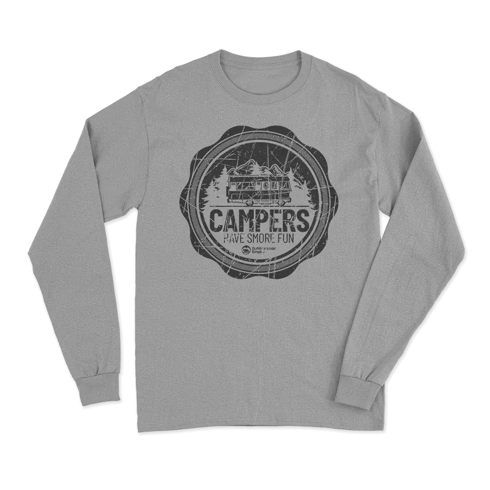 Camping Seal Men Long Sleeve Shirt