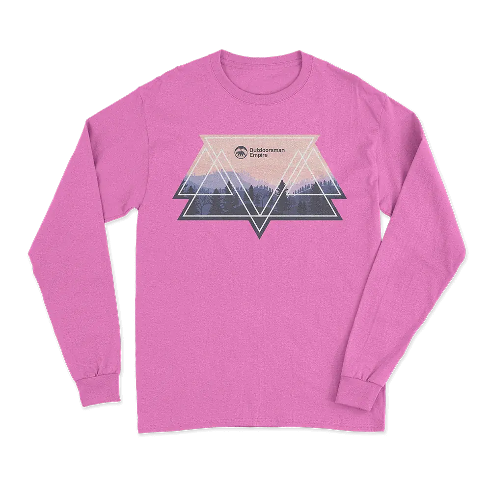 Camping Triangles Men Long Sleeve Shirt