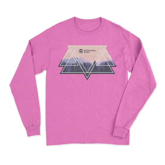 Camping Triangles Men Long Sleeve Shirt