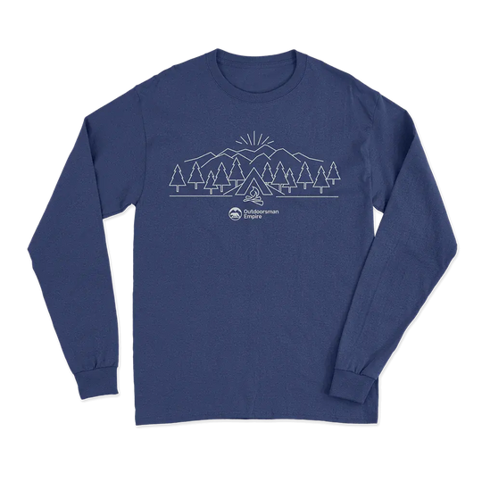 Camping Triangles Men Long Sleeve Shirt