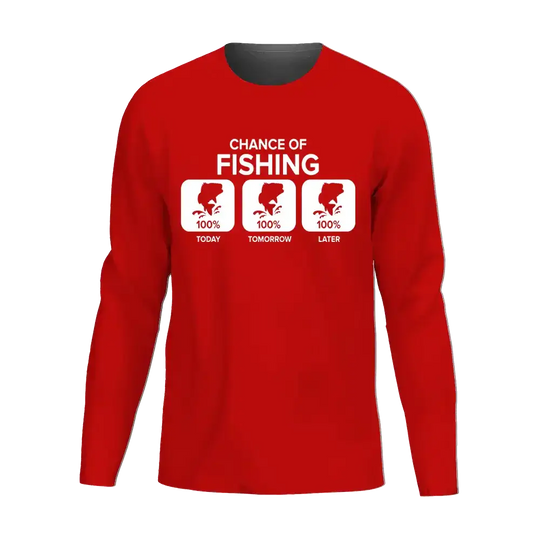 Chance of Fishing Men Long Sleeve Shirt