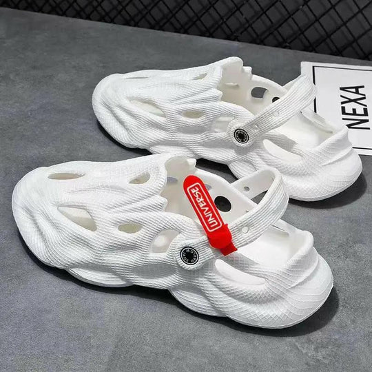 Coconut Slippers Couple Summer Dual-use Closed Toe Beach  Shoes