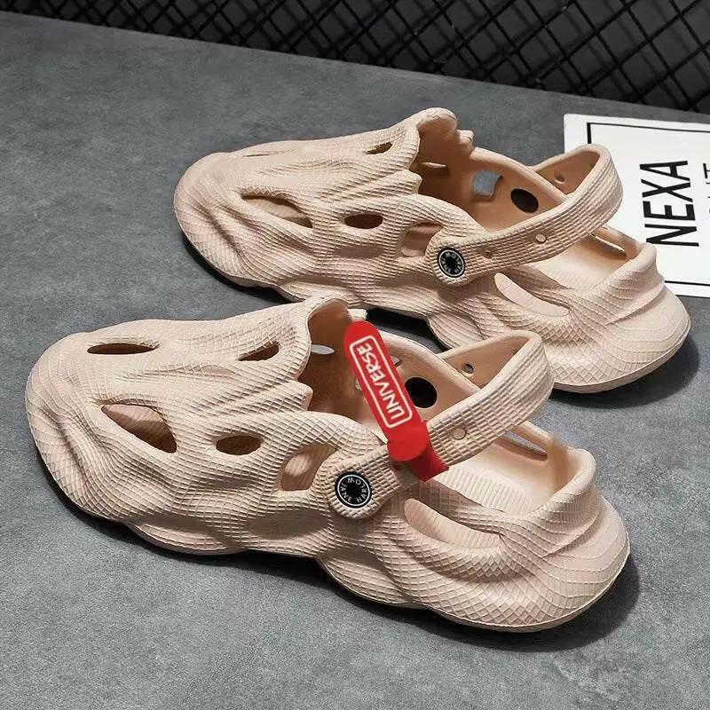 Coconut Slippers Couple Summer Dual-use Closed Toe Beach  Shoes