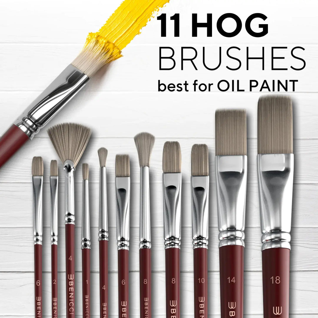 Creative Essence 40pc Paint Brush Kit with Multi-Fiber Bristles & Case