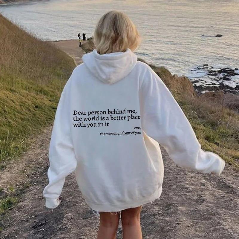 ''Dear Person Behind Me'' Plush Hoodie