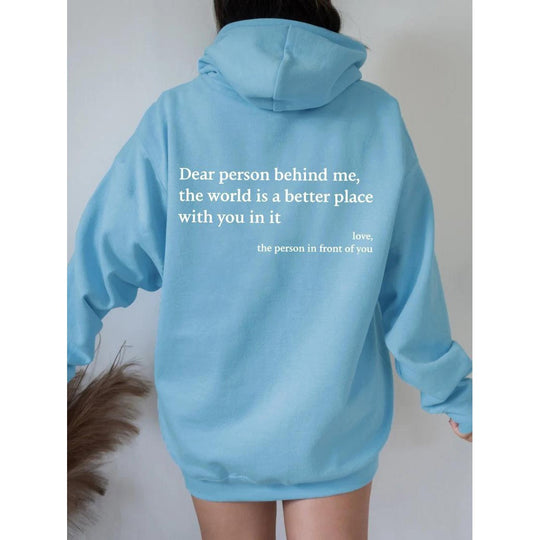 ''Dear Person Behind Me'' Plush Hoodie