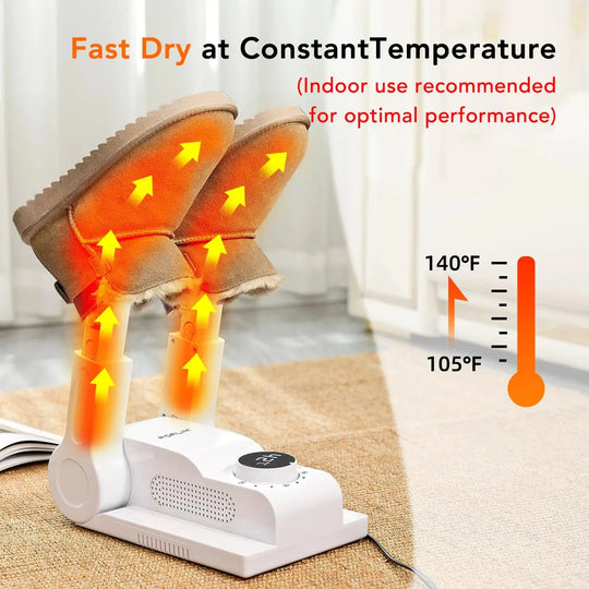 FORLIM Boot Dryer for Work Boots - Shoe Dryer with Heat Blower | Glove Dryer & Boot Warmer