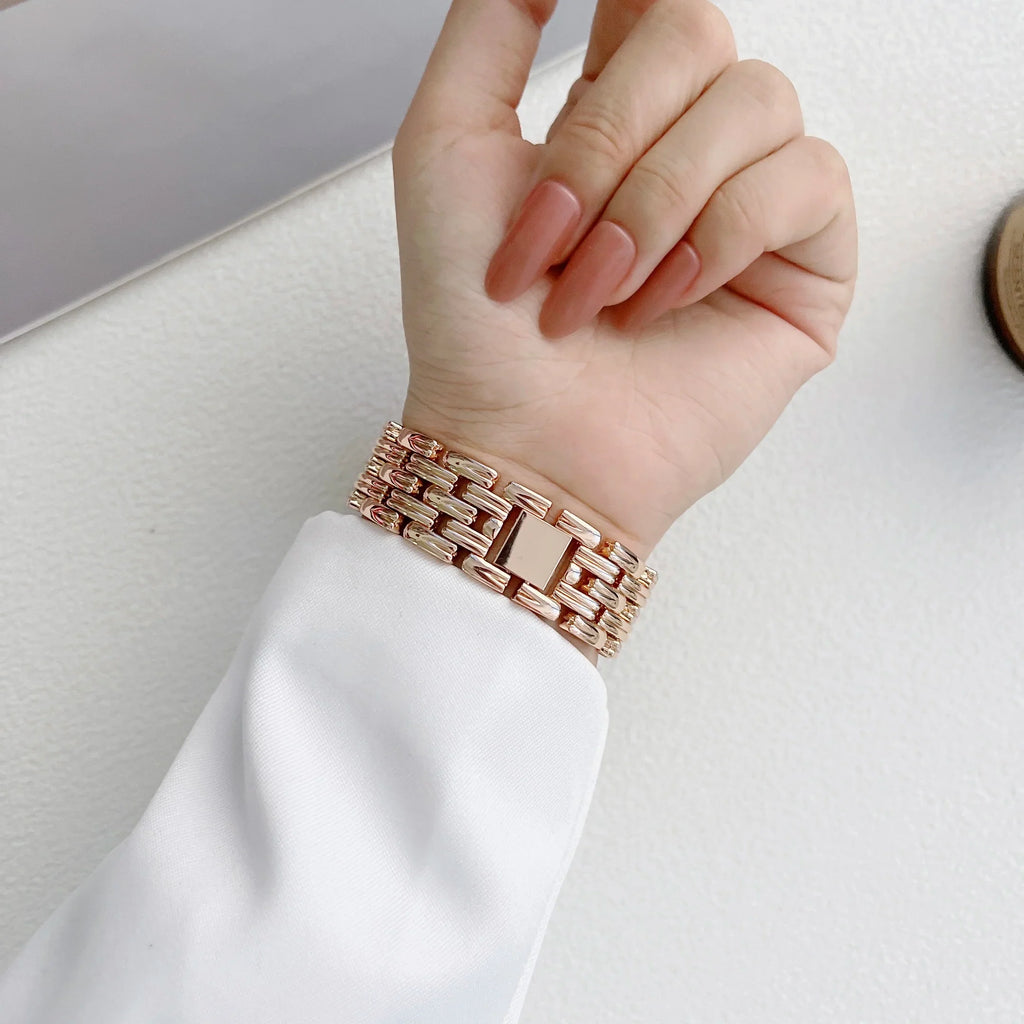 Apple Watch Stainless Steel Band - Luxury Diamond Design