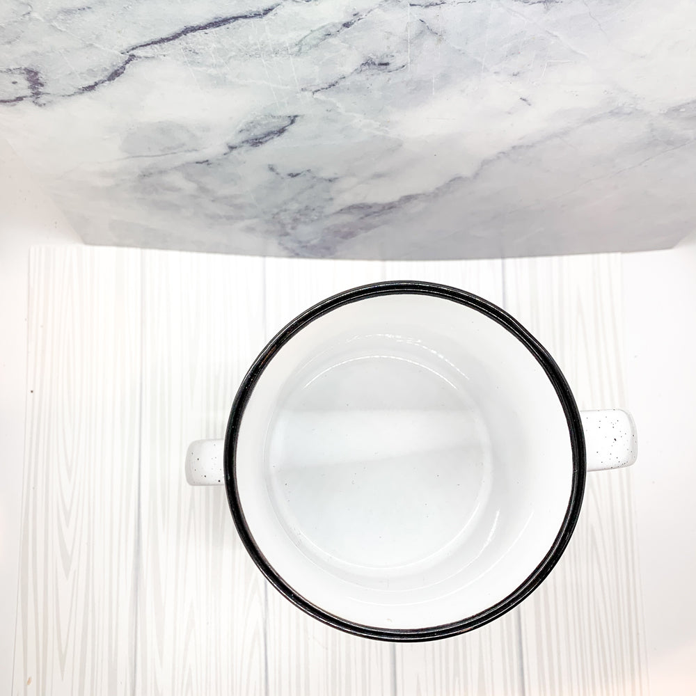 Hot Mess Express Oversized Campfire Mug Black Rim Limited Edition, Double-Sided