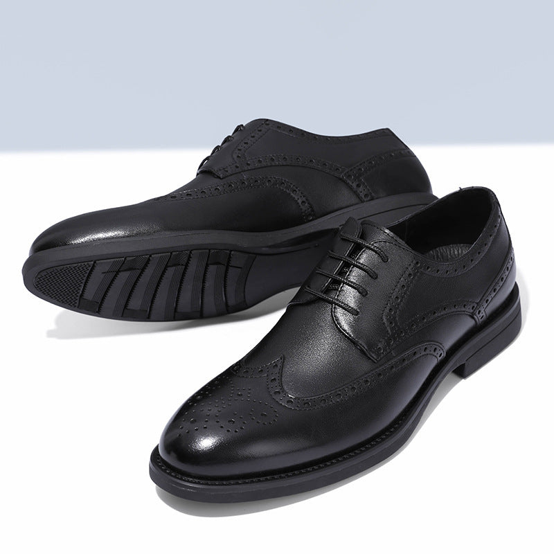 Fashion New Brogue Leather Shoes Men's