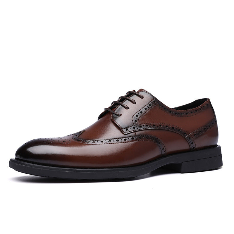 Fashion New Brogue Leather Shoes Men's