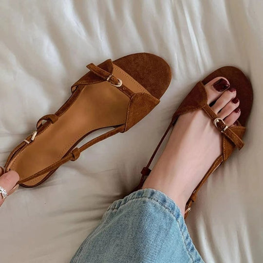 Casual Solid Color Round Toe Women's Sandals
