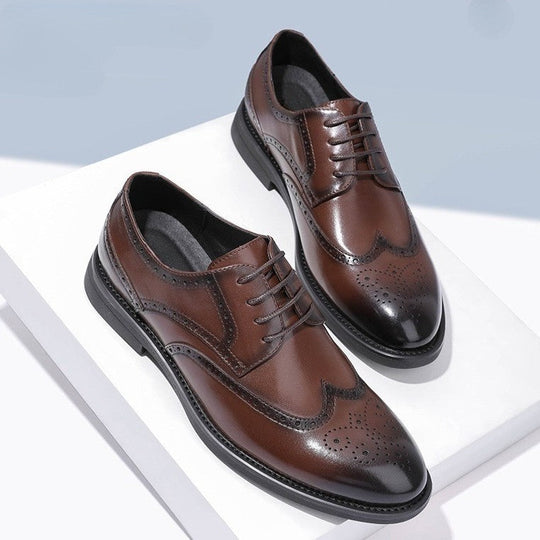 Fashion New Brogue Leather Shoes Men's