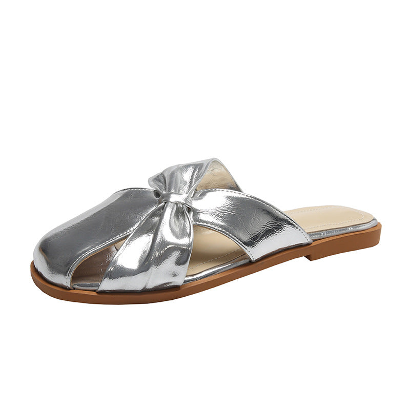 Fashion Square Toe Slippers Women's Summer Comfortable Flats