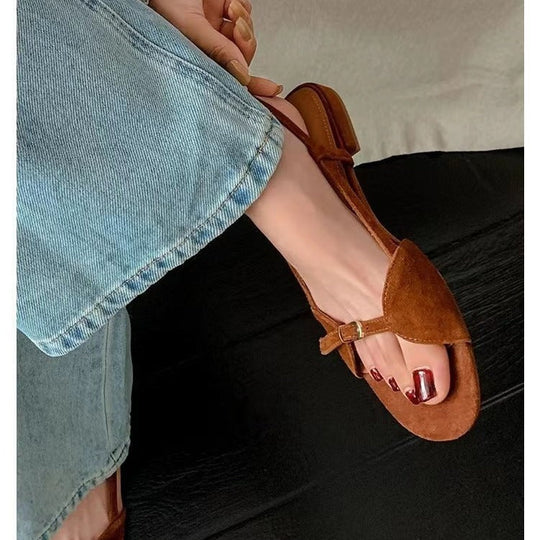 Casual Solid Color Round Toe Women's Sandals